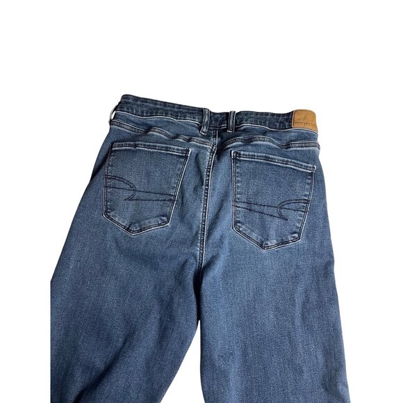 American Eagle Womens Festival Flare Jeans 12 Next Level Stretch Boho Y2K style - Picture 7 of 13